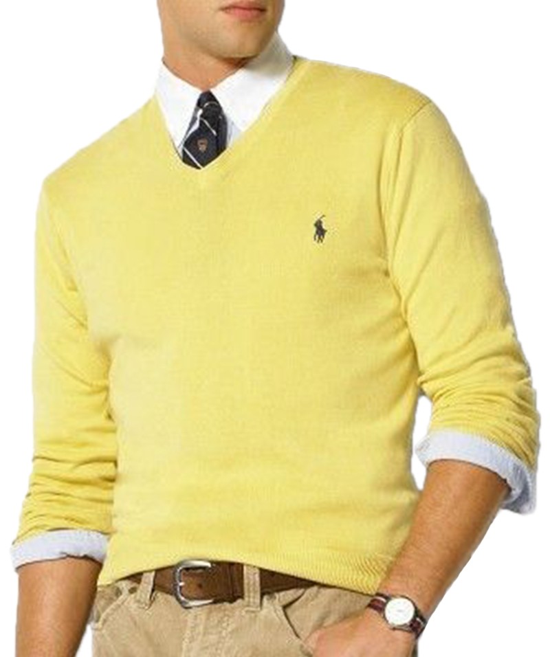 ראלף לורן-RALPH LAUREN SWETER MEN - Yellow
