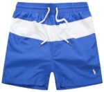 ראלף לורן-RALPH LAUREN SWIM BEACH SHORT MEN'S - Blue & White