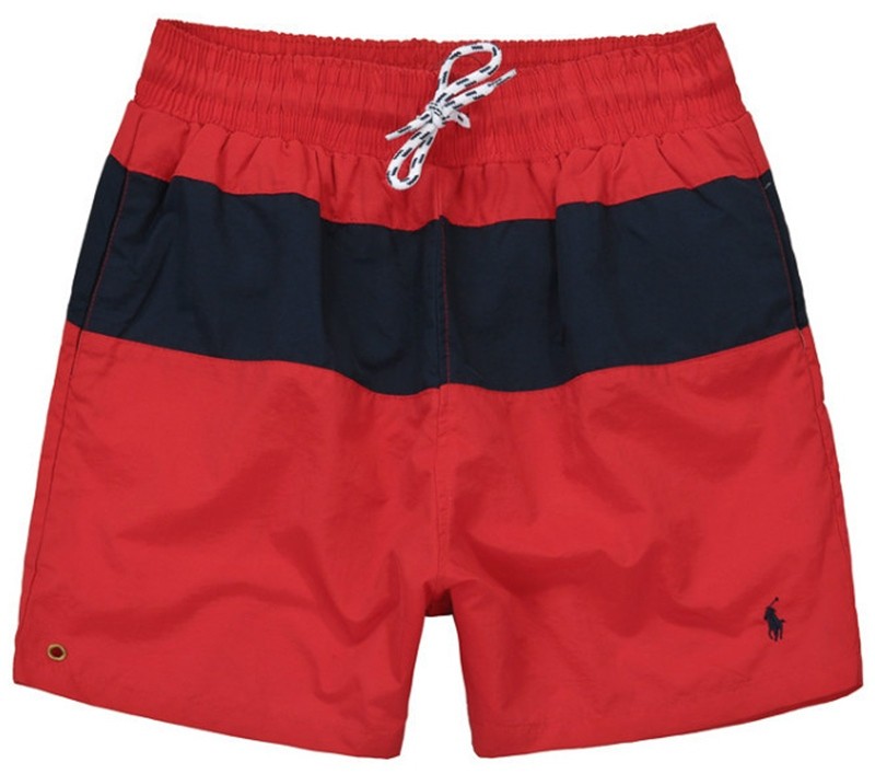 ראלף לורן-RALPH LAUREN SWIM BEACH SHORT MEN'S - Brick Red & Black