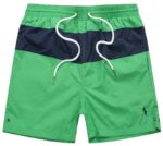 ראלף לורן-RALPH LAUREN SWIM BEACH SHORT MEN'S - Emerald & Midnight Express