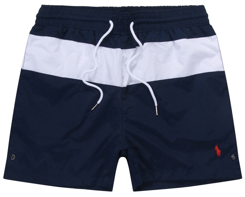 ראלף לורן-RALPH LAUREN SWIM BEACH SHORT MEN'S - Navy Blue & White