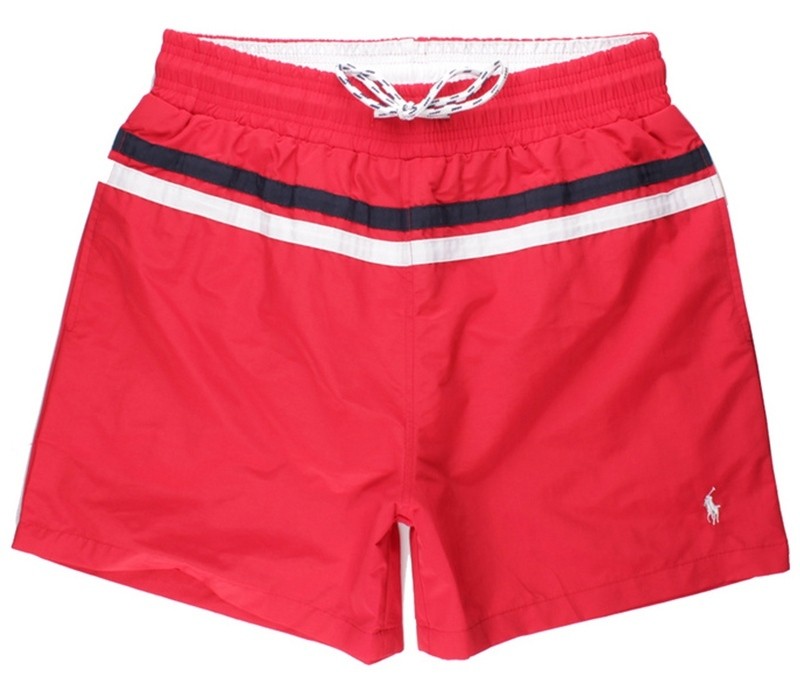 ראלף לורן-RALPH LAUREN SWIM BEACH SHORT MEN'S - Red Black & White