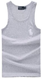 ראלף לורן-RALPH LAUREN VEST MEN - GRAY & WHITE LOGO