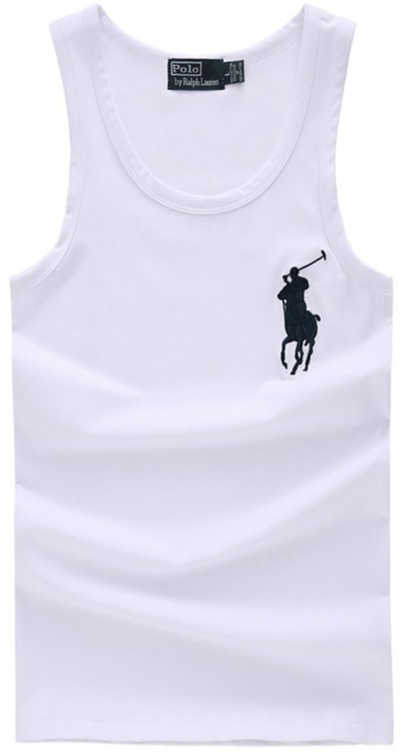ראלף לורן-RALPH LAUREN VEST MEN - WHITE & BLACK LOGO