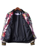 מעילים וג'קטים לגברים-VERSACE NEW LEATHER JACKET MEN'S - White Black & Golden Glow