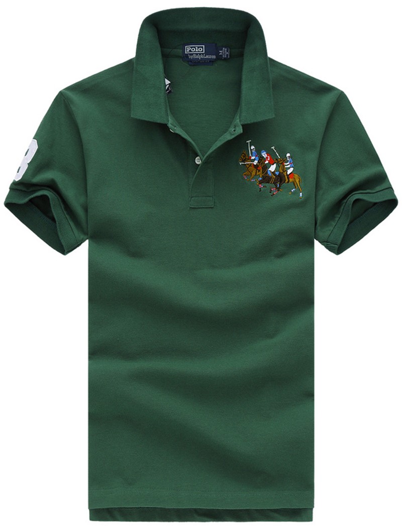 ראלף לורן-RALPH LAUREN POLO TSHIRT SHORT BIG PONY MEN'S - Green