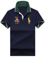 ראלף לורן-RALPH LAUREN POLO TSHIRT SHORT BIG PONY MEN'S-NAVY BLUE