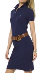 ראלף לורן-RALPH LAUREN DRESS WOMEN'S - NAVY BLUE