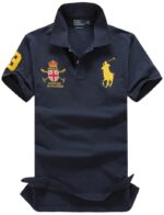 ראלף לורן-RALPH LAUREN POLO TSHIRT MEN'S SHORT DESGIN - Black Rock