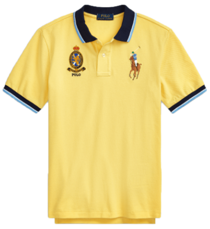 ראלף לורן-RALPH LAUREN POLO TSHIRT MEN'S SHORT DESGIN - Buff