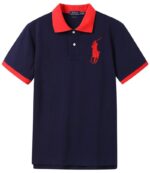 ראלף לורן-RALPH LAUREN POLO TSHIRT MEN'S SHORT DESGIN - Navy Blue