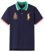 ראלף לורן-RALPH LAUREN POLO TSHIRT MEN'S SHORT DESGIN - Navy Blue