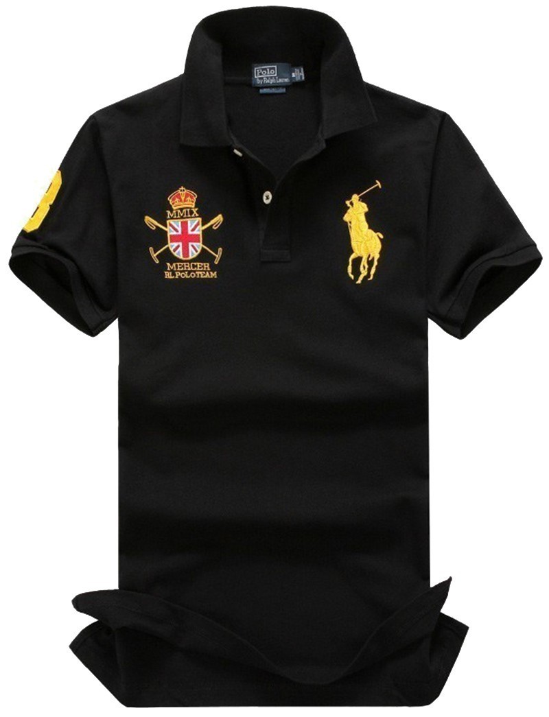 ראלף לורן-RALPH LAUREN POLO TSHIRT MEN'S SHORT DESGIN - Nero