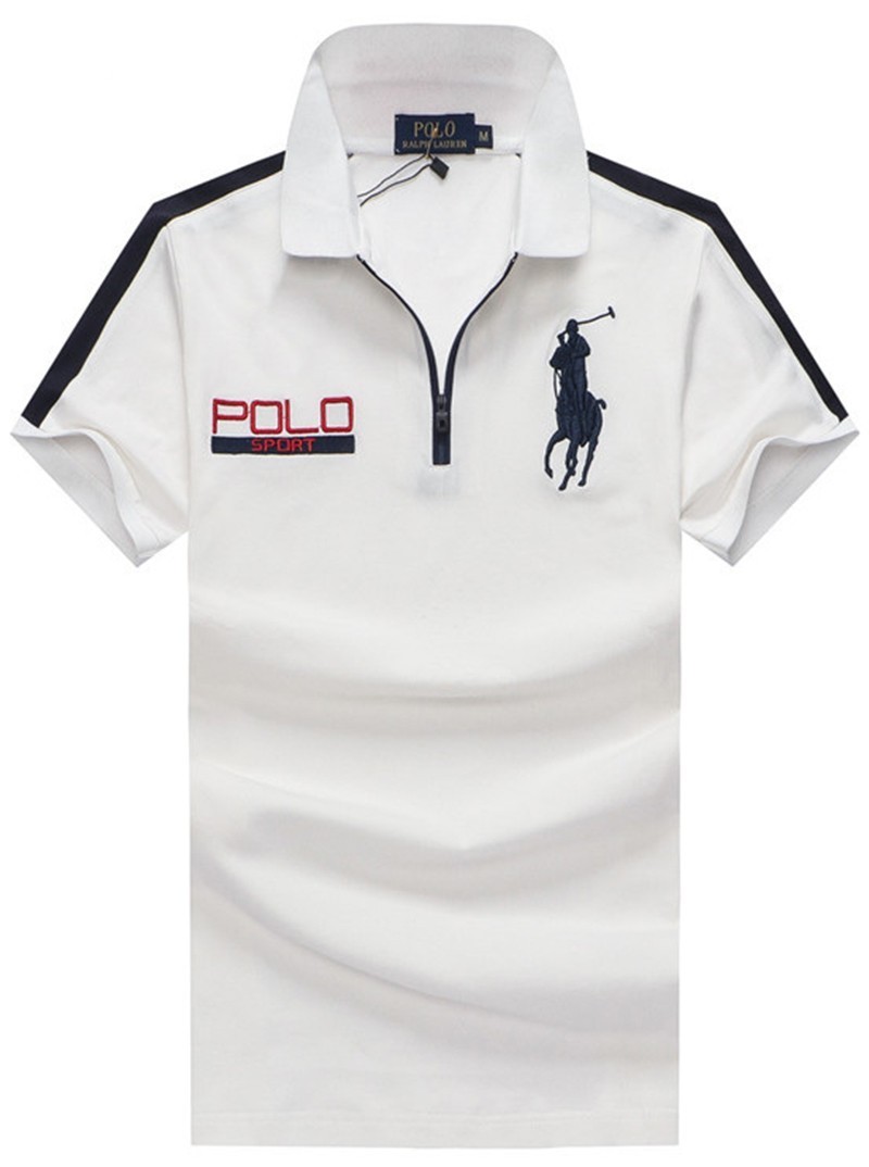 ראלף לורן-RALPH LAUREN POLO TSHIRT MEN'S SHORT DESGIN - WHITE