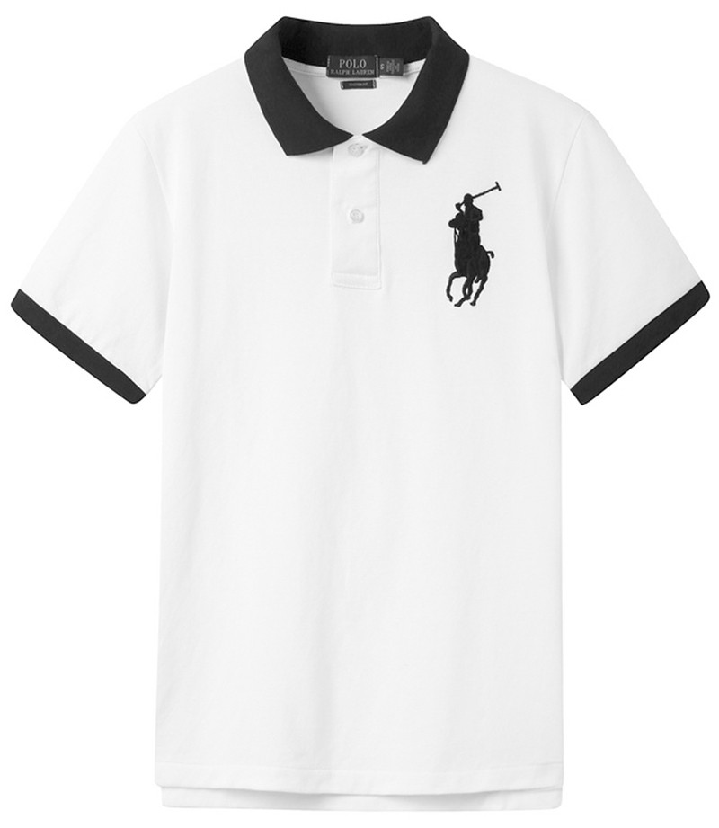 ראלף לורן-RALPH LAUREN POLO TSHIRT MEN'S SHORT DESGIN - White