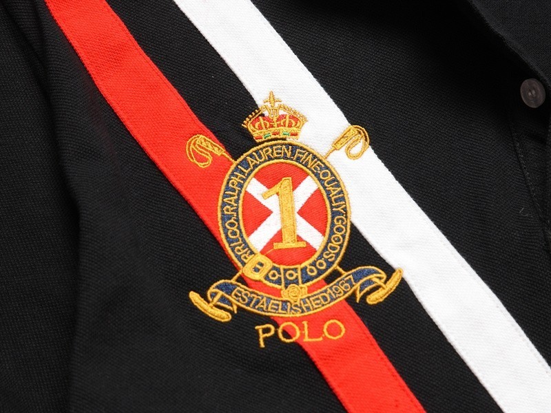 ראלף לורן-RALPH LAUREN POLO TSHIRT SHORT BIG PONY MEN'S- BLACK RED & WHITE – תמונה 5