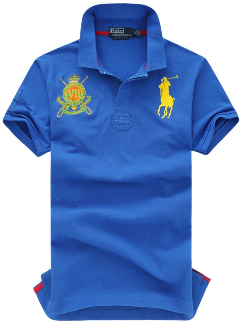 ראלף לורן-RALPH LAUREN POLO TSHIRT SHORT BIG PONY MEN'S - Blue