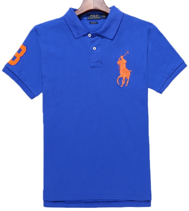 ראלף לורן-RALPH LAUREN POLO TSHIRT SHORT BIG PONY MEN'S - Cerulean Blue