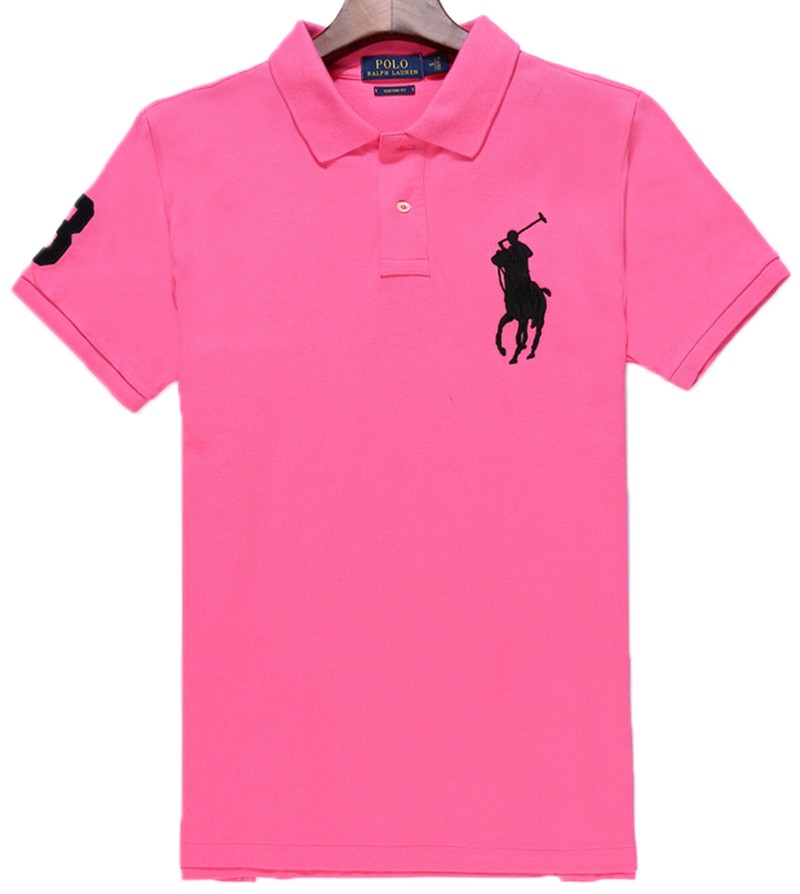 ראלף לורן-RALPH LAUREN POLO TSHIRT SHORT BIG PONY MEN'S - Hot Pink