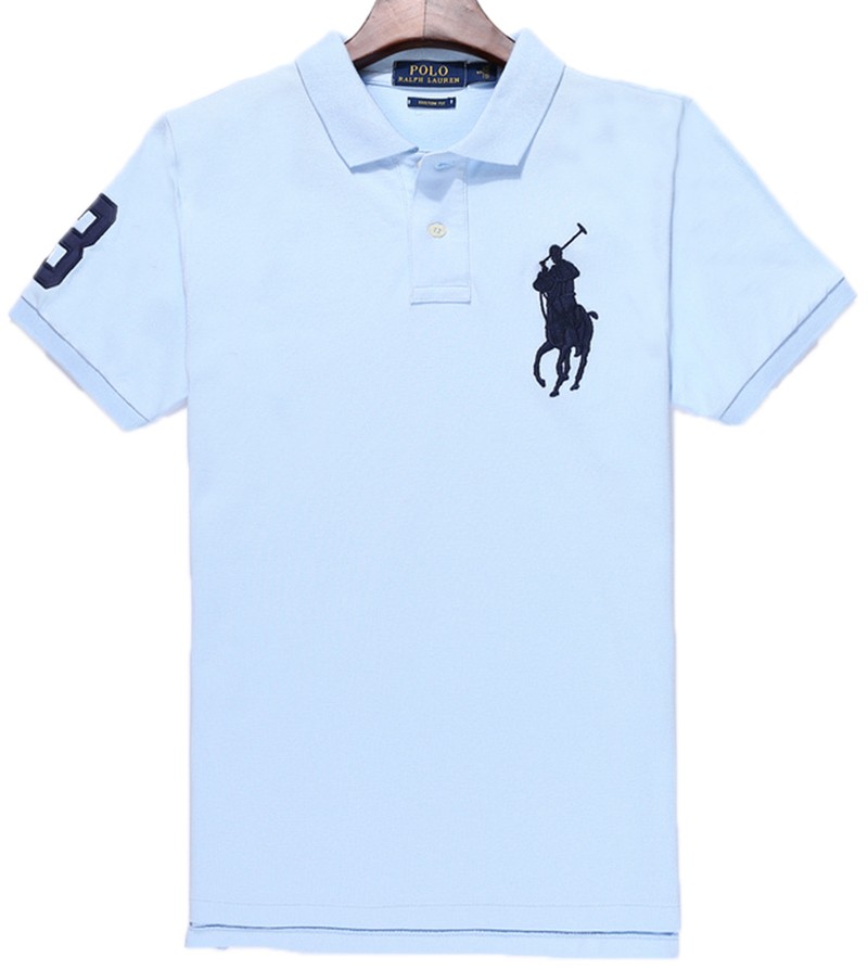 ראלף לורן-RALPH LAUREN POLO TSHIRT SHORT BIG PONY MEN'S - Lavender Blue