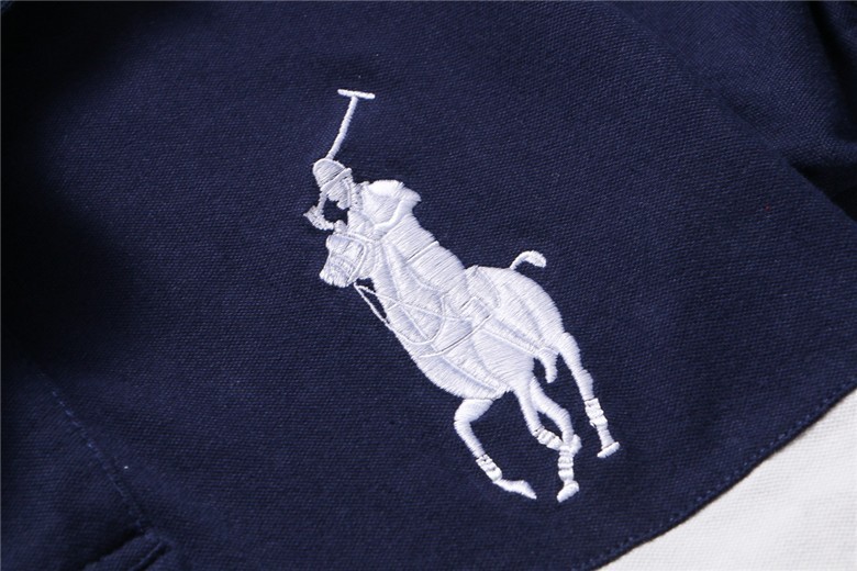 ראלף לורן-RALPH LAUREN POLO TSHIRT SHORT BIG PONY MEN'S- NAVY BLUE WHITE – תמונה 4