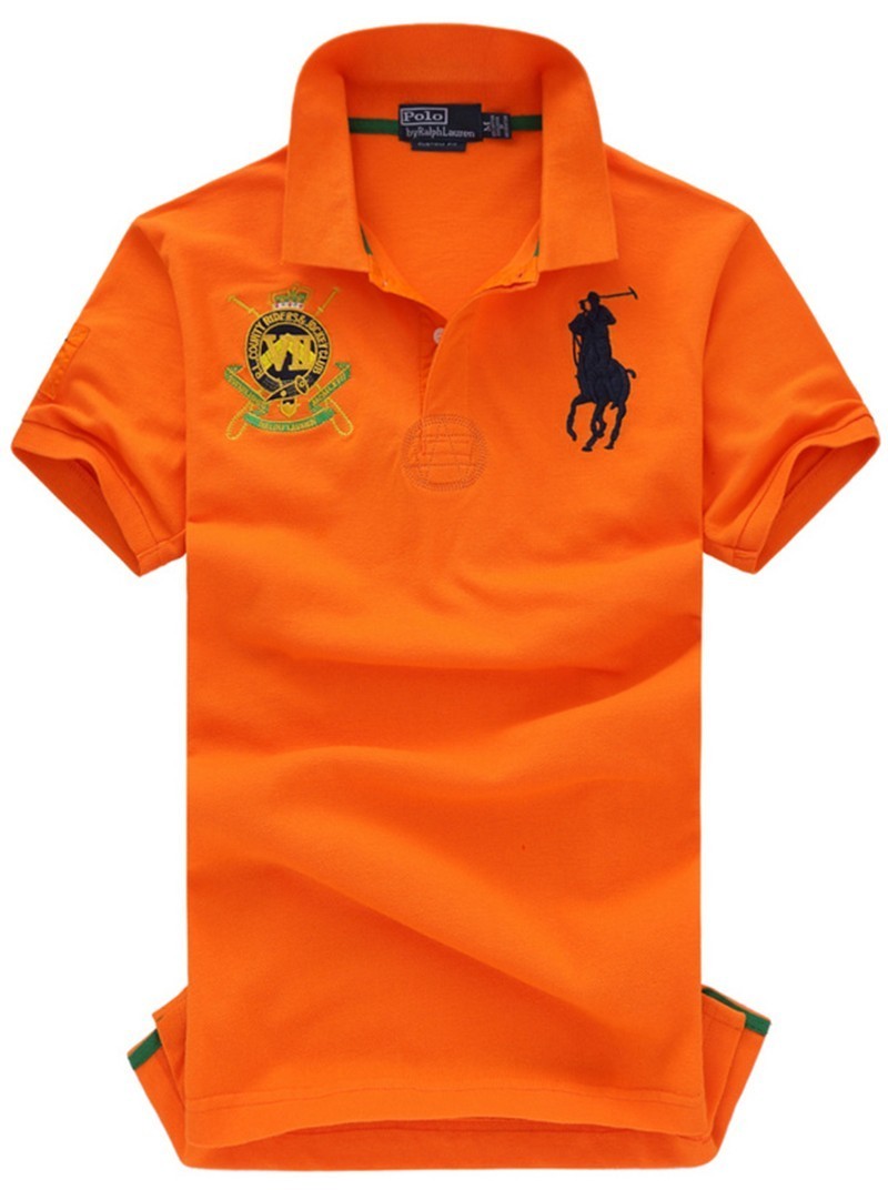 ראלף לורן-RALPH LAUREN POLO TSHIRT SHORT BIG PONY MEN'S - Pumpkin