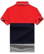 ראלף לורן-RALPH LAUREN POLO TSHIRT SHORT BIG PONY MEN'S-RED NAVY BLUE & GRAY