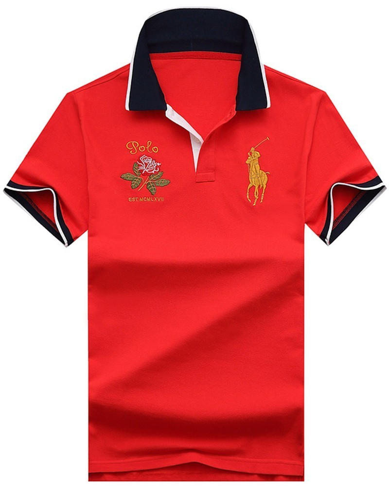 ראלף לורן-RALPH LAUREN POLO TSHIRT SHORT BIG PONY MEN'S-RED