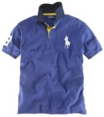 ראלף לורן-RALPH LAUREN POLO TSHIRT SHORT BIG PONY MEN'S - Rich Blue