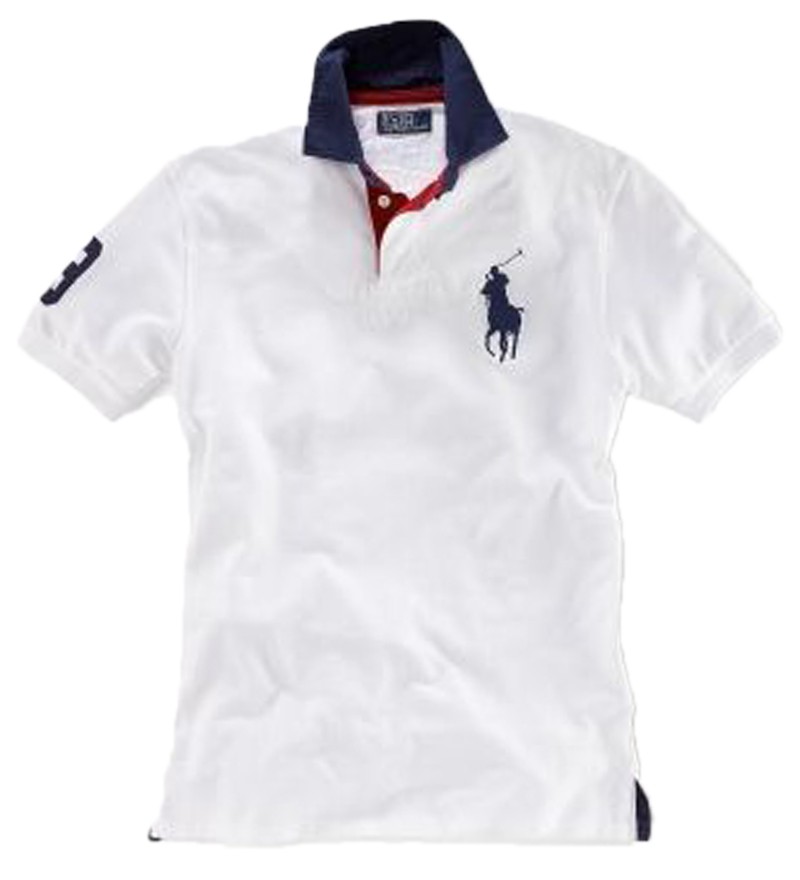 ראלף לורן-RALPH LAUREN POLO TSHIRT SHORT BIG PONY MEN'S - White Lilac