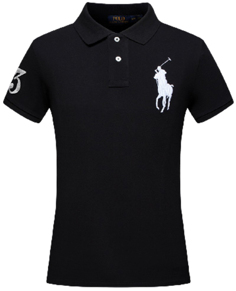 ראלף לורן-RALPH LAUREN POLO TSHIRT SHORT MEN'S - Black Russian