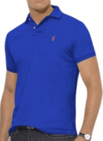 ראלף לורן-RALPH LAUREN POLO TSHIRT SHORT MEN'S - Blue