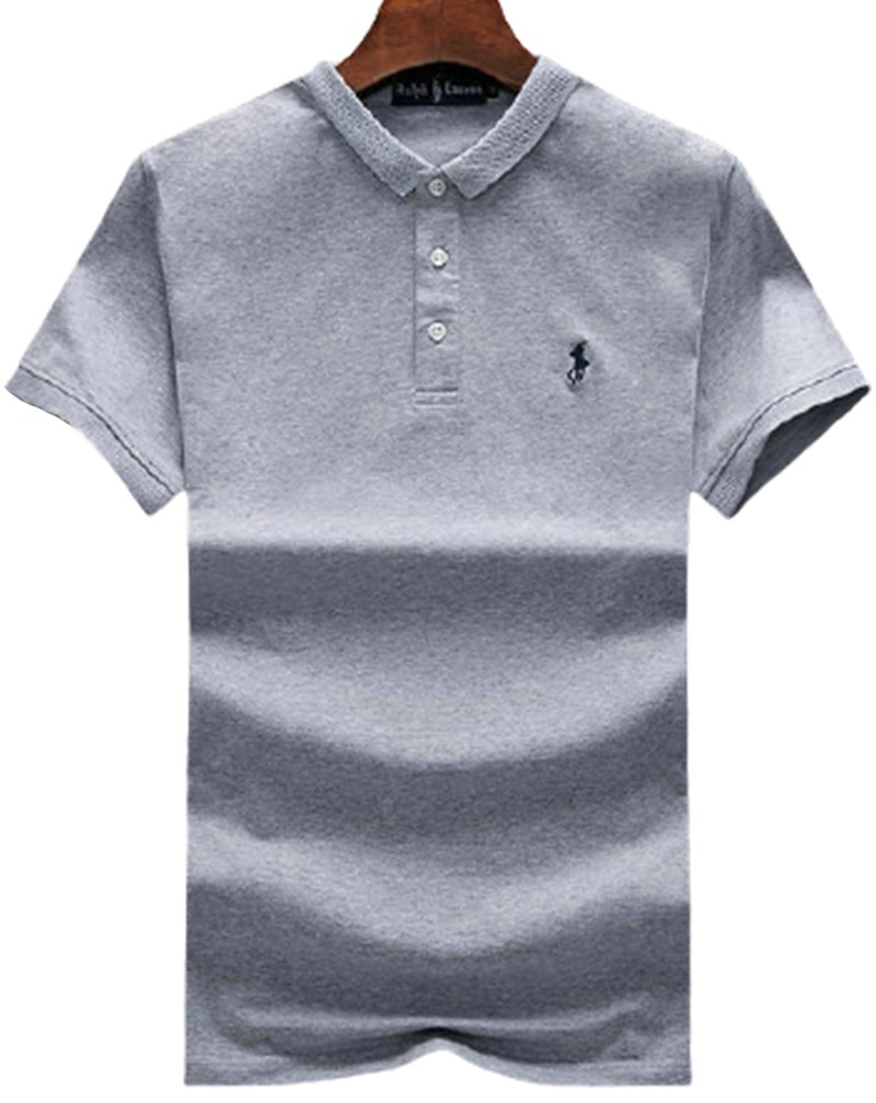ראלף לורן-RALPH LAUREN POLO TSHIRT SHORT MEN'S - Gray