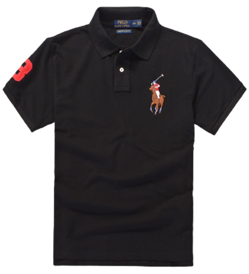 ראלף לורן-RALPH LAUREN POLO TSHIRT SHORT MEN'S - Melanzane