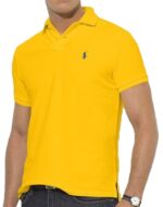 ראלף לורן-RALPH LAUREN POLO TSHIRT SHORT MEN'S - Yellow