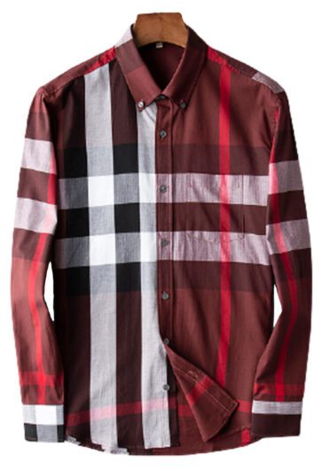 מעיל ברברי-BURBERRY BUTTON MEN - Bright Red Mix
