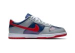 נעליי נייק-NIKE SB DUNK LOW PRO QS - Storm Grey & Regal Blue Carmine