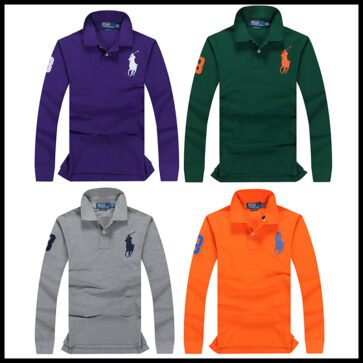ראלף לורן חולצות פולו שרוול ארוך לגברים כל הקטלוג RALPH LAUREN POLO TSHIRT MEN LONG BIG PONY