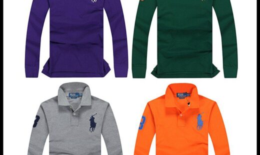 ראלף לורן-RALPH LAUREN POLO TSHIRT MEN LONG BIG PONY – WHITE & RED LOGO