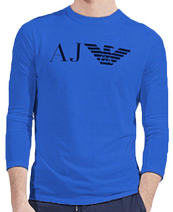 ארמני- ARMANI TSHIRT LONG MEN'S - Cerulean Blue