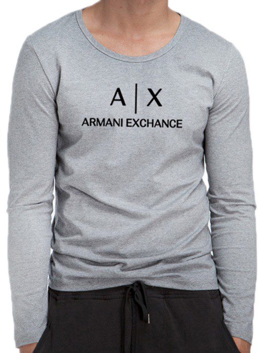 ארמני- ARMANI TSHIRT LONG MEN'S - Gray