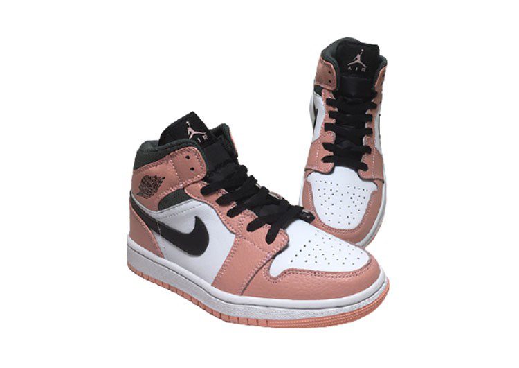 נעלי נייק-NIKE AIR MAX JORDAN HIGH -  Black Rose & White