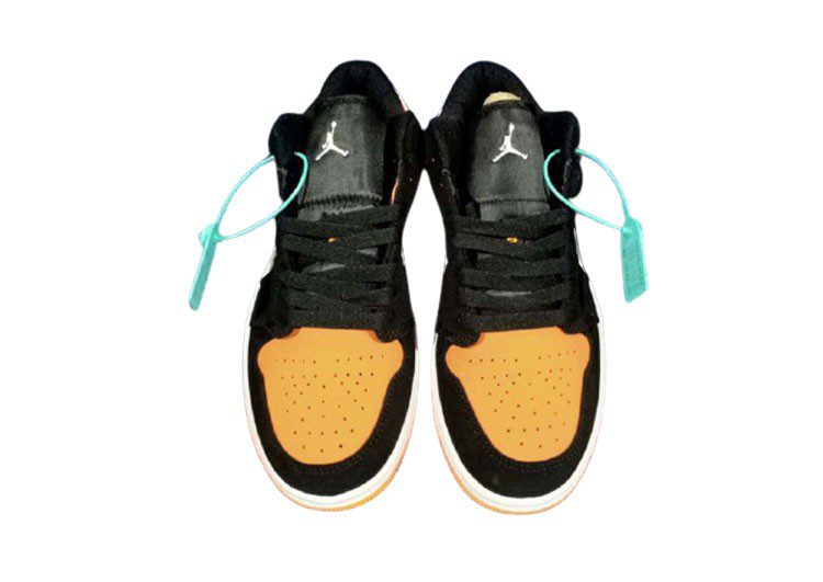 נעלי נייק-NIKE AIR MAX JORDAN HIGH - Black West Side & White – תמונה 3