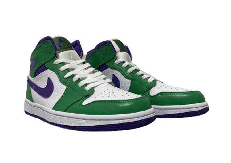 נעלי נייק-NIKE AIR MAX JORDAN HIGH - Violent Violet Green Pea & Gainsboro – תמונה 3