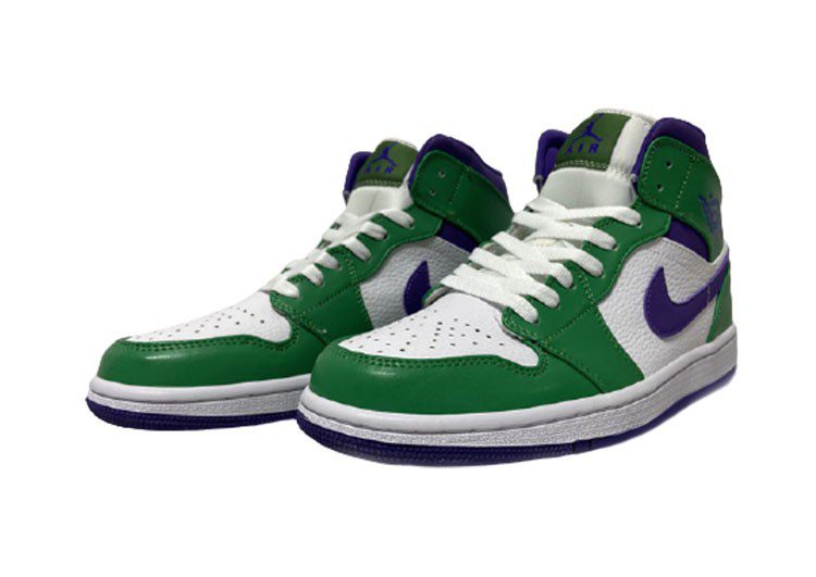 נעלי נייק-NIKE AIR MAX JORDAN HIGH - Violent Violet Green Pea & Gainsboro – תמונה 4