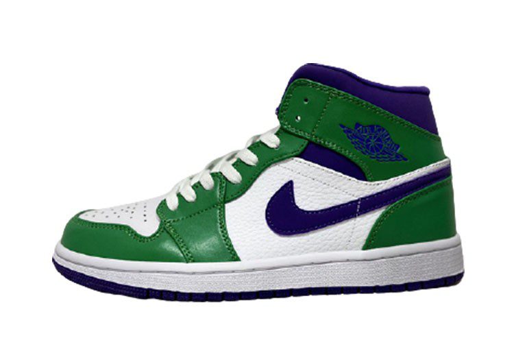 נעלי נייק-NIKE AIR MAX JORDAN HIGH -  Violent Violet Green Pea & Gainsboro