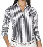 ראלף לורן-RALPH LAUREN SHIRT WOMEN - White & Black