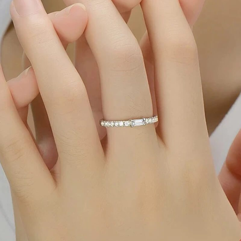 טבעת יוקרה-Gold Color Ring Hearts Arrows Zircon For Women – תמונה 2