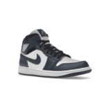 נעלי נייק אייר ג'ורדן גבוהות 1 צבע כחול לבן-Nike Air Jordan 1 High