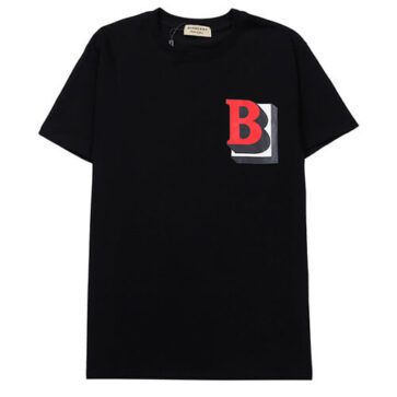 ברברי - BURBERRY TSHIRT - Black & Red Logo